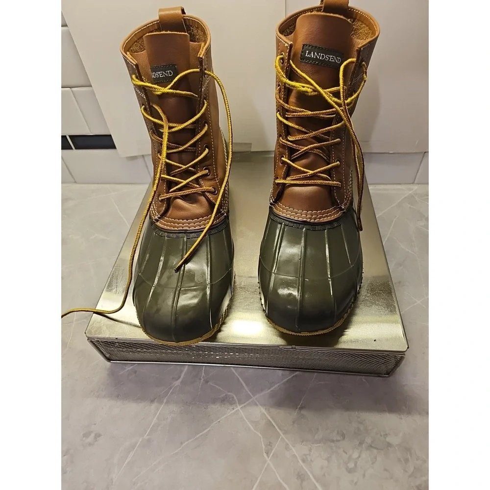 Lands End SnowFlurry Winter Duck Boots, Mens SZ 11D, UK 10, EU 44.5 Style V2442